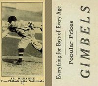 1916 Gimbels #47 Al Demaree Baseball Card
