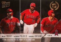 2018 Topps Now Moment of the Year #MOY-6 Albert Pujols/Mike Trout/Shohei Ohtani Baseball Card