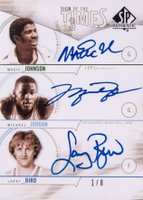 2010 SP Authentic Sign of the Times Triple Autograph  #S3JJB Larry Bird/Magic Johnson/Michael Jordan Basketball Card