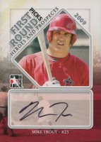 2011 In the Game Heroes and Prospects First Round Picks Autograph #MT Mike Trout Silver Baseball Card