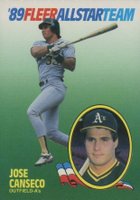 1989 Fleer All-Stars #2 Jose Canseco Baseball Card
