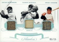 2020 Panini Flawless Triple Legends #TLBRK Duke Snider/Jackie Robinson/Sandy Koufax Baseball Card
