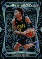 2023 Panini Obsidian #35 Keyonte George Electric Etch Blue Basketball Card