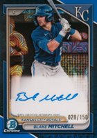 2024 Bowman Mega Box Chrome Bowman Prospect Mega Autographs #BMI Blake Mitchell Blue Refractor Baseball Card