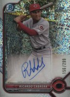 2022 Bowman Chrome Prospect Autographs #CPARCA Ricardo Cabrera Speckle Refractor Baseball Card