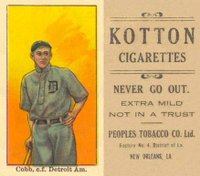 1911 Kotton # Ty Cobb Detroit Am.-Standing Baseball Card