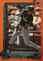 2025 Topps #157 Jesus Sanchez Orange Rainbow Foil Baseball Card