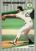 1989 Fleer #7 Dennis Eckersley Baseball Card