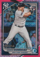 2024 Bowman Chrome Mega Box #94 Jasson Dominguez Pink Refractor Baseball Card