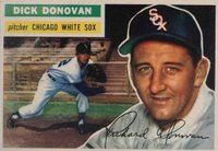 1956 Topps #18g Dick Donovan Gray Back Baseball Card