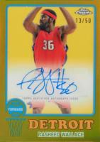 2024 Topps Chrome 1973 Topps Autographs #73TARW Rasheed Wallace Gold Refractor Basketball Card