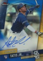 2019 Finest Autographs #FA-FTJ Fernando Tatis Jr. Blue Refractor Baseball Card
