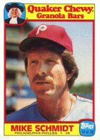 1986 Quaker Oats #14 Mike Schmidt Baseball Card
