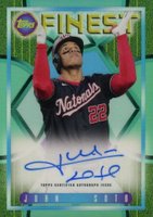 2022 Topps Finest Flashbacks 1995 Finest Autograph #JS Juan Soto Aqua Refractor Baseball Card