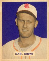 1949 Bowman #188 Karl Drews Baseball Card