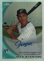 2010 Topps Chrome #190 Mike Stanton Refractor-Autograph Baseball Card