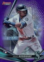 2022 Bowman's Best #23 Julio Rodriguez Purple Refractor Baseball Card