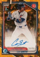 2024 Bowman Draft Sapphire Edition Chrome Sapphire Prospect Autographs #CPACS Cam Smith Gold Baseball Card