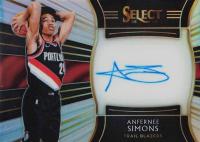 2018 Panini Select Rookie Signatures #ASM Anfernee Simons Basketball Card