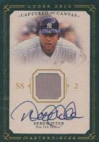 2008 Upper Deck Masterpieces Captured on Canvas #CC-DJ Derek Jeter Autograph Baseball Card