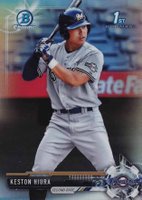 2017 Bowman Draft #BDC75 Keston Hiura Chrome-Refractor Baseball Card