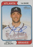 2023 Topps Heritage Real One Autographs #ROAMO Matt Olson Baseball Card