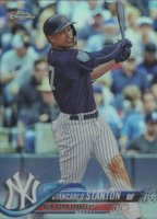 2018 Topps Chrome #186 Giancarlo Stanton Batting-Refractor Baseball Card