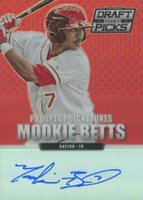 2013 Panini Prizm Perennial Draft Picks Prospect Signatures #97 Mookie Betts Red Prizm Baseball Card