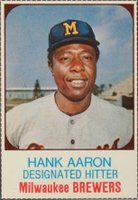 1975 Hostess #130 Hank Aaron Hand Cut Baseball Card