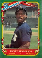 1987 Fleer Star Stickers #56 Rickey Henderson Baseball Card