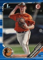 2019 Bowman Draft #BD22 Gunnar Henderson Blue Baseball Card