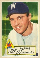 1952 Topps #93 Al Sima Baseball Card