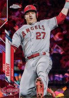 2020 Topps Chrome Update Sapphire Edition #4 Mike Trout Red Baseball Card