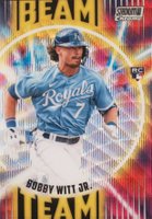 2022 Topps Stadium Club Chrome Beam Team #BT25 Bobby Witt Jr. Wave Refractor Baseball Card