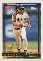 1992 Topps Gold #520 Jeff Bagwell Winner Baseball Card
