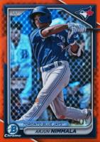 2024 Bowman Draft #BDC102 Arjun Nimmala Chrome-Orange Refractor Baseball Card