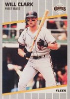 1989 Fleer #325 Will Clark Baseball Card