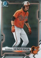 2021 Bowman Draft #BDC175 Gunnar Henderson Chrome Baseball Card