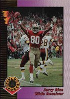 1992 Wild Card Field Force #30 Jerry Rice Gold Football Card