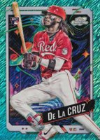 2024 Topps Chrome Cosmic #44 Elly de La Cruz Aqua Equinox Refractor Baseball Card