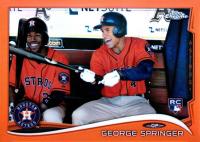 2014 Topps Chrome #138 George Springer Orange Refractor Baseball Card