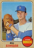 1968 Topps #249 Bill Singer Baseball Card
