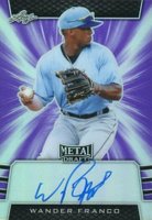 2019 Leaf Metal Draft Autographs #BAWF1 Wander Franco Purple Baseball Card