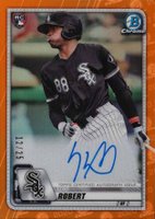 2020 Bowman Chrome Rookie Autographs #CRALR Luis Robert Orange Refractor Baseball Card