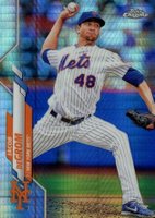 2020 Topps Chrome #81 Jacob deGrom Prism Refractor Baseball Card
