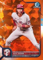 2022 Bowman Chrome Sapphire Edition #22 Alec Bohm Orange Baseball Card