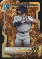 2021 Bowman Chrome Prospects Prospector's Die-Cut Variation #CPDCGM Garrett Mitchell Baseball Card