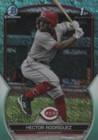 2023 Bowman Chrome Prospects #BCP95 Hector Rodriguez Aqua Shimmer Refractor Baseball Card