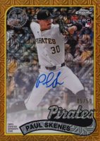 2024 Topps Silver Pack 1989 Chrome Promo #PS Paul Skenes Update-Autograph-Gold Refractor Baseball Card