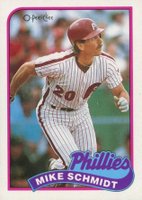 1989 O-Pee-Chee #100 Mike Schmidt Baseball Card